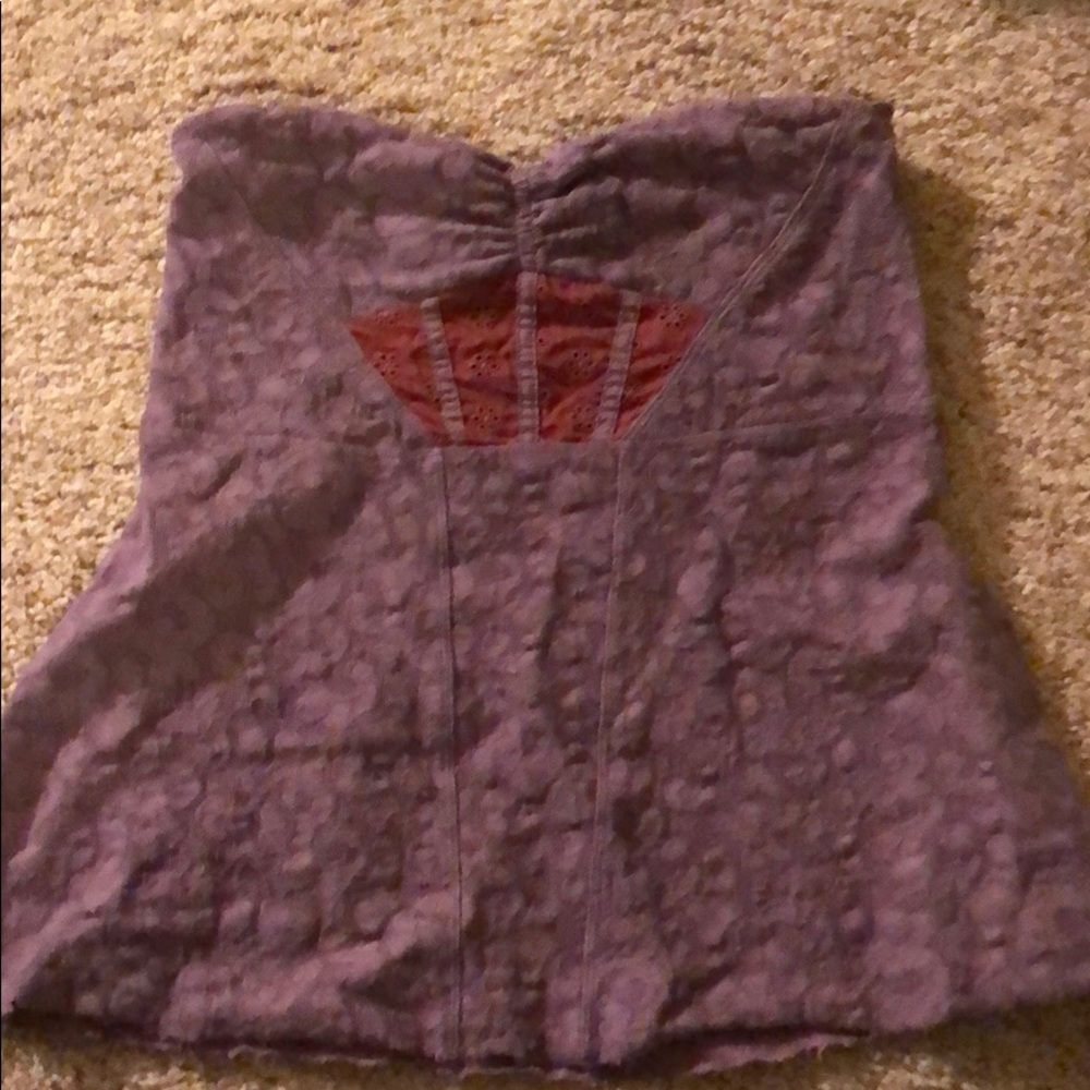 Free People strapless blouse